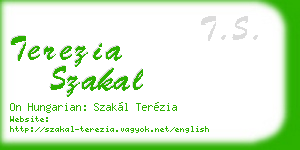 terezia szakal business card
